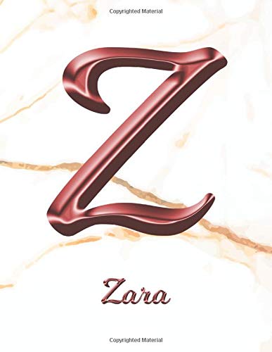 Zara: 1 Year Weekly Planner with Note Pages (12 Months) | White Marble Rose Gold Pink Effect Custom Name Letter Z | 2020 - 2021 | Week Planning | ... | Plan Each Day, Set Goals & Get Stuff Done