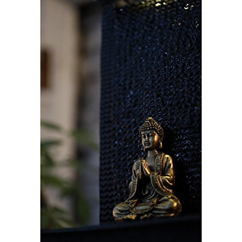 Zen'Light Zenitude Fuente de poliresina Negra 31 x 31 x 42 cm