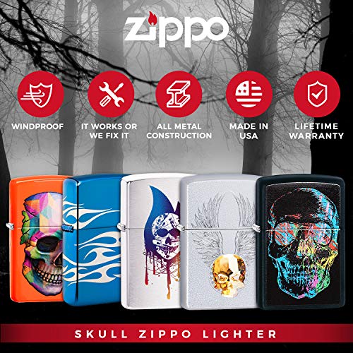 Zippo Day Dead Skull Lighter Lemon - Pastilla de Encendido para Acampada, Color Beige, Talla UK: 6x4