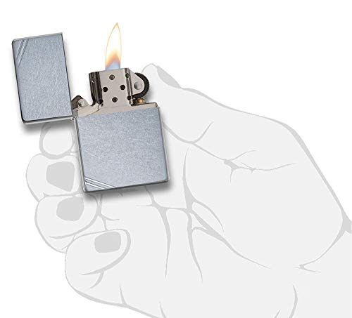 Zippo Vintage Mechero, Metal, Street Chrome, 3.5x1x5.5 cm