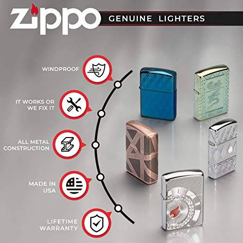 Zippo Yin Yang Encendedor Resistente al Viento, Unisex Adulto, Negro Mate, Talla única