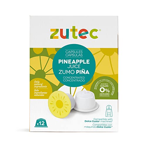 Zutec - Cápsulas de Zumo Surtido (Naranja, Piña y Melocotón) - Compatibles con cafeteras Dolce Gusto* - 3 Estuches de 12 cápsulas - 36 cápsulas