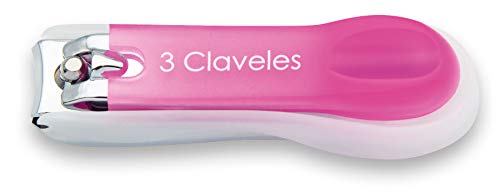 3 Claveles Cortaúñas con Recoge Uñas 6 cm Rosa, Verde