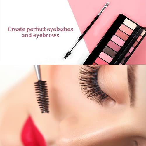 6 Peças Cepillo de Cejas Doble Extremo, Linea Oblicua Cepillos de Cejas, Injerto Varitas Rimel Cepillos Traje, Espiral Cosmético Pincel de Pestanas, Mascarilla de Maquillaje Herramienta de Belleza