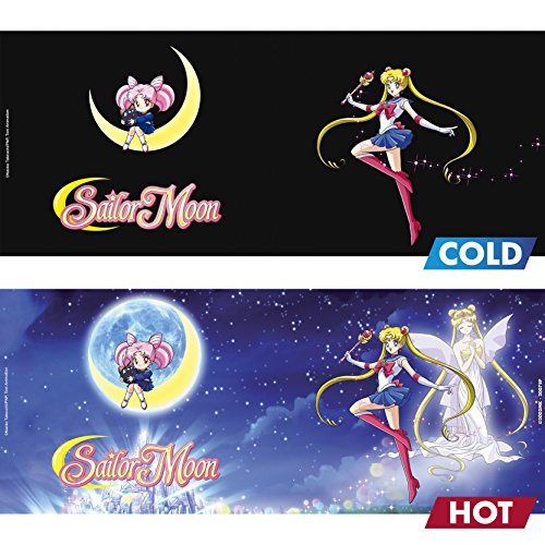 ABYstyle - SAILOR MOON - Taza cambia color con calor - 460 ml - Sailor moon y Chibi moon