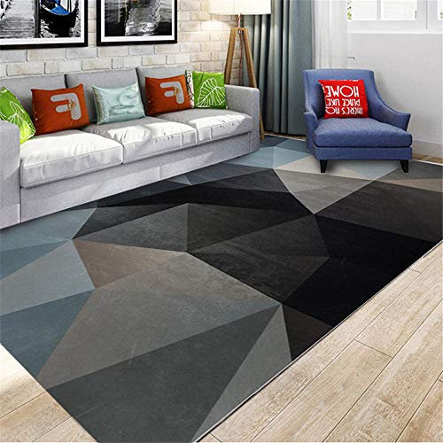 Alfombra de habitación de niño Alfombra Rectangular de Sala de Estar Gris Negro Azul Azul Speed ​​Definición Alfombra Tatami Alfombra pequeña 200X300CM 6ft 6.7" X9ft 10.1"