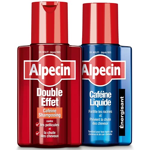 Alpecin Champú y Loción Anticaida y Anticaspa 2x 200 ml | Champú Doble Efecto y Cafeina Liquida | Champu anticaida hombre y anticaspa hombre | Locion anticaida cabello hombre