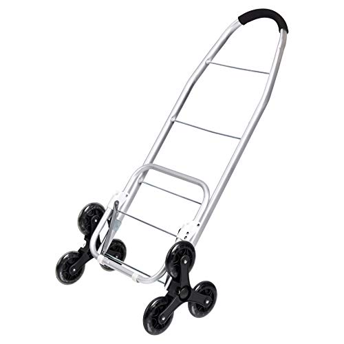 Amazon Basics - Carrito de la compra con 6 ruedas y asas de aluminio, 50 litros, diseño de patchwork