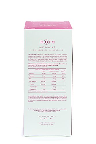 Aora Health Antiaging Colágeno Hidrolizado Bebible, Paquete de 3