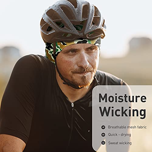 Arcweg Gorra Verano de Ciclismo Run Moto Skull Cap Gorra de Casco de Ciclismo para Hombres Absorbente de Sudor Plegable,Suave Transpirable protección UV Jogging UPF 50+