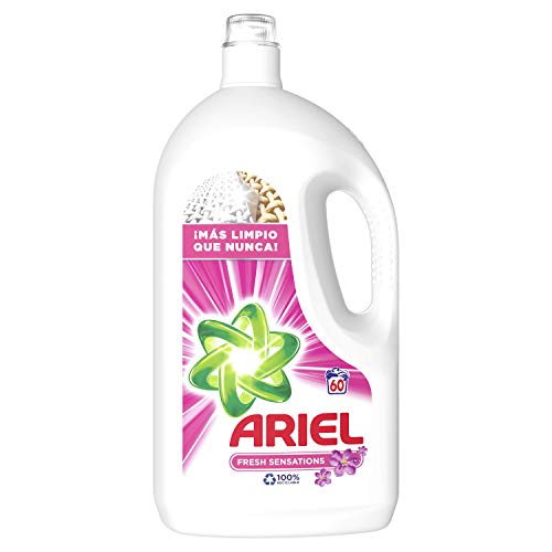 Ariel Detergente Líquido para Lavadora, Poder Quitamanchas Incluso a 30 °C, 3.3 L, 60 Lavados