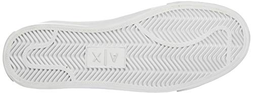 Armani Exchange High Top Cotton Sneakers, Zapatillas Altas Mujer, Blanco (Op.White+Black Logo 00152), 36 EU