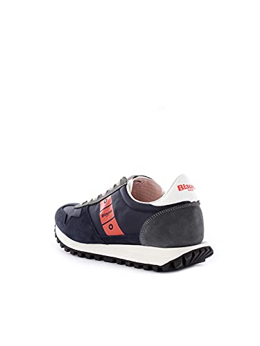 Blauer USA Dawson01 Nvo Navy Orange - Zapatillas para hombre de nobuk y tela azul Azul Size: 45 EU