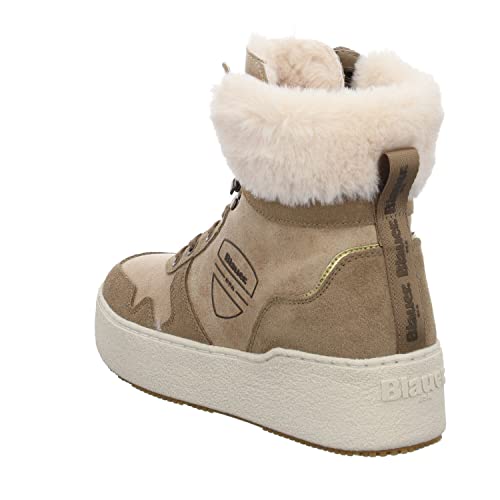 Blauer USA Madeline Taupe - Botas para mujer de piel sintética de nobuck, topo, 37 EU