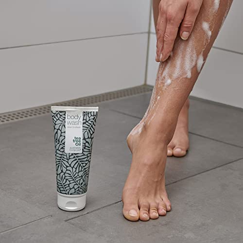 Body Wash de Australian Bodycare, 200 ml | Gel de ducha con aceite de árbol del té| Para el uidado diario de manchas, granos, pie de atleta, hongos, acné, olores corporales o de los pies