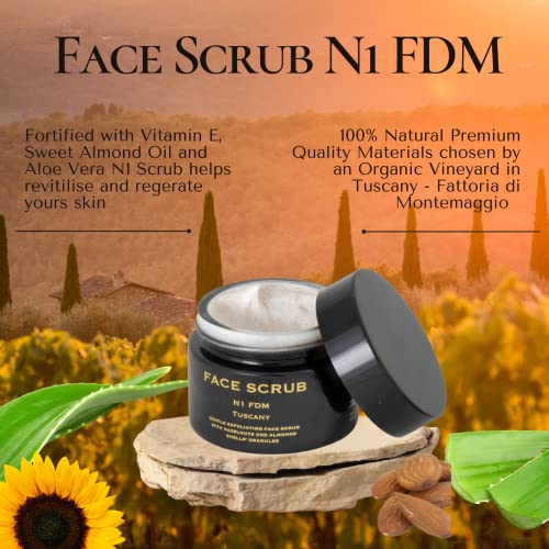 Caja de Regalo Antiedad Crema Facial Hidratante e Iluminadora con Células Madre de Uva Roja (Solar Vitis): Crema Exfoliante Facial + Crema Para el Contorno de Los Ojos + Suero + Crema Antiarrugas-FDM