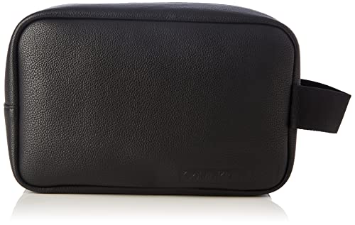 Calvin Klein Jeans Logo Emboss WASHBAG, Accesorio de Viaje-Billetera Plegable Triple para Hombre, Schwarz, Talla única