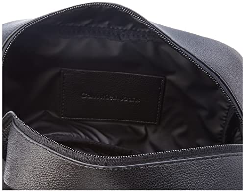 Calvin Klein Jeans Logo Emboss WASHBAG, Accesorio de Viaje-Billetera Plegable Triple para Hombre, Schwarz, Talla única