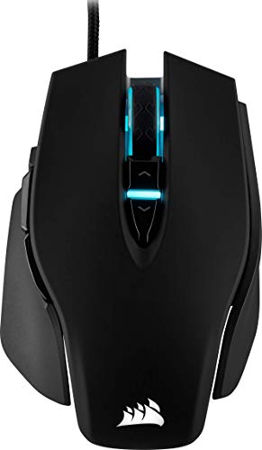 Corsair M65 Elite RGB Óptico FPS - Ratón para juegos (18 000 PPP Óptico Sensor, Retroiluminación RGB LED, sistema de peso ajustable) color Negro