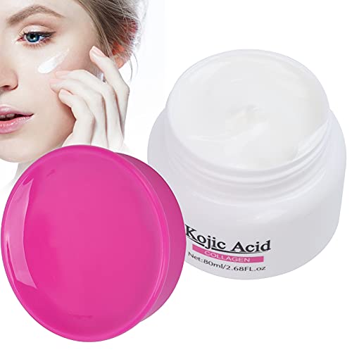 Crema hidratante, ácido kójico Crema blanqueadora facial Crema facial de colágeno Crema hidratante nutritiva para el rostro, para pieles secas a muy secas 80ml