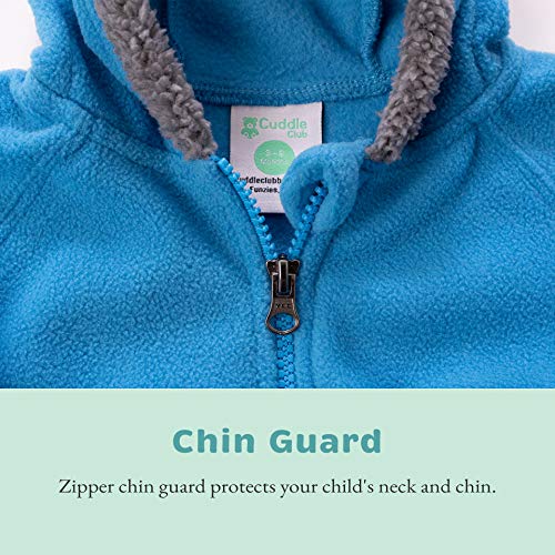 Cuddle Club Chaqueta Polar niño / niña Ropa Bebé y Niño de 0 a 5 años – Abrigo / Disfraz Bebé para Exterior con Cremallera y Capucha – BearFleeceJacketPink6-12m