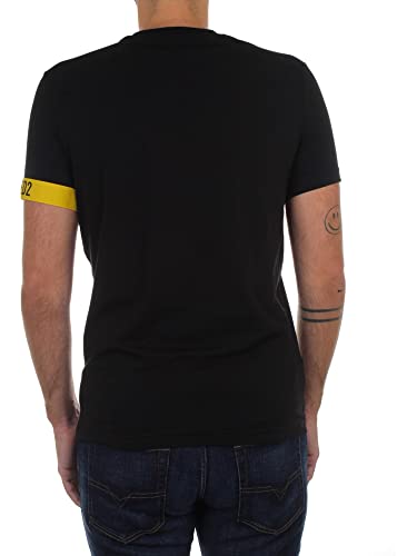 DSQUARED2 D9M3S363 - Camiseta de Manga Corta para Hombre, Negro, M