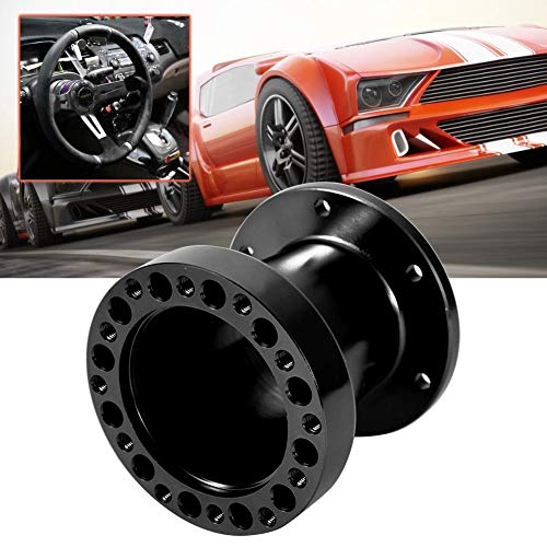 Espaciador de dirección 2 colores espaciador de volante de 3 pulgadas Universal coche volante Hub boss kit spacer aftermarket volante hub de dirección(Negro)