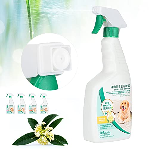 EVTSCAN Spray Limpiador de olores, Limpiador de olores para Mascotas de 709 ml, espray removedor de enzimas de Olor para Manchas de Gato para Cachorros(Osmanthus)