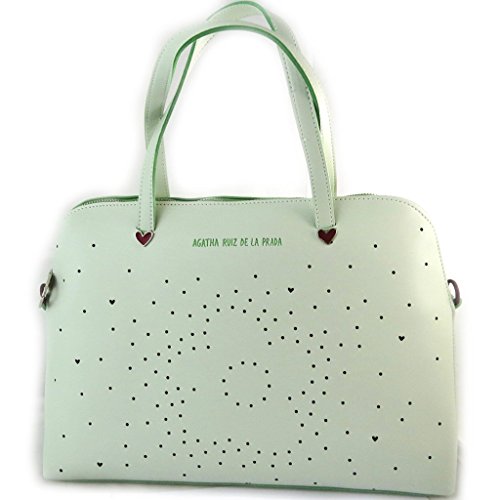 'french touch' bolsa 'Agatha Ruiz De La Prada'agua verde - corazones perforados.