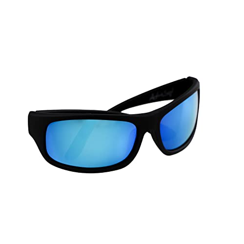 Gafas de sol polarizadas Erebos Cat. 4 especialmente oscuras | protección UV 400 | para sol extremo – montañas y mar | para fotofobia | gafas de sol deportivas para hombre y mujer | Talla L | negro