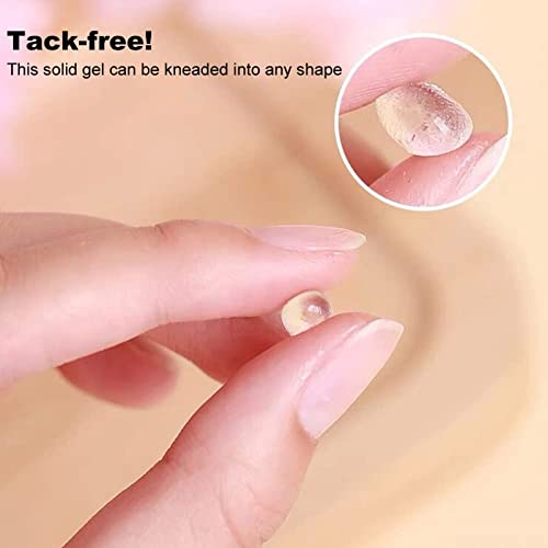 Gel Nail Art Glue, Solid Nail Tips Gel Glue, 3 in 1 Nail Glue Gel, Super Strong Nail Glue for Acrylic Nails, Art Glue Nail Glue Gel Nail Art Rhinestone Glue Gel (2PCS)