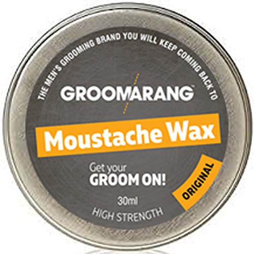 Groomarang - Cera para bigote (30 ml), diseño extra fuerte para dar forma y nutrir a tu bigote y barba, 100 % natural, orgánico, no probado en animales, regalo para él