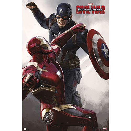 Grupo Erik - Póster Captain America Civil War Cap VS Iron Man, 61x91,5 cm