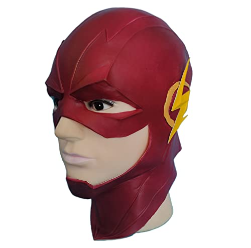 hcoser Flash Máscara de Carnaval Cosplay, Casco de látex,