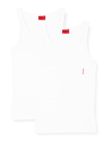 HUGO Tank Top Twin Pack Camiseta de Tirantes, White100, S 2 para Hombre