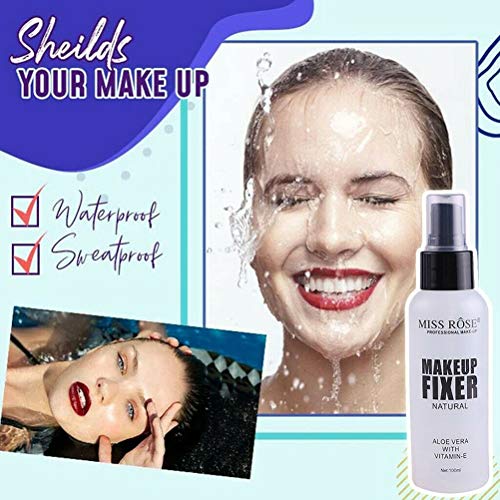 KUTO Spray Fijador de Maquillaje de 100 Ml, Spray Fijador de Maquillaje Hidratante Larga Duración, Spray de Acabado de Maquillaje en Spray de Maquillaje de 24 Horas, Bruma Exquisita, Fórmula Suave