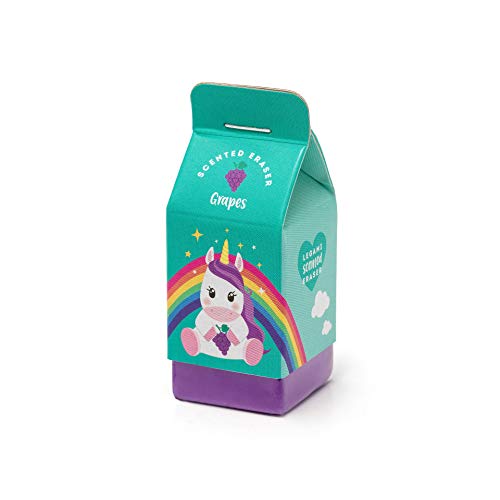 Legami - Yummy Yummy - Juego de 3 gomas perfumadas (2,7 x 6 cm, aroma de uva, fresa, vainilla)