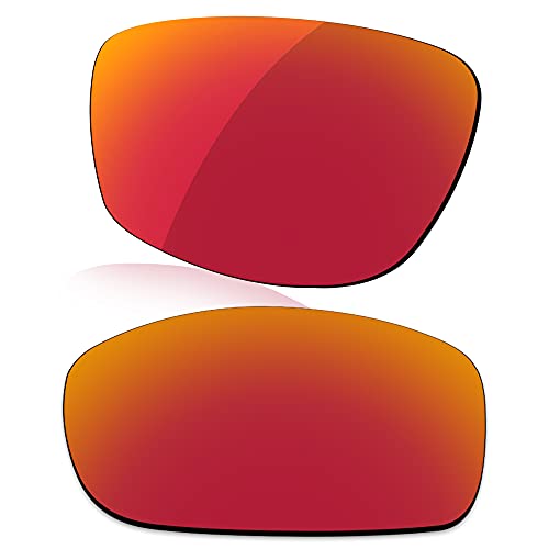 LenzReborn Reemplazo de lente polarizada para Arnette Slickster AN4185 Sunglass - Más opciones, Rojo Fuego - Espejo polarizado, Talla única