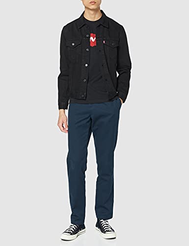 Levi's Set-In Neck Camiseta, Graphic H215-Hm Black, XXS para Hombre