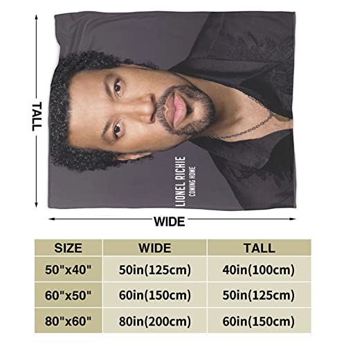 Lionel Richie - Manta para fans de música, manta de franela de forro polar, tamaño Queen, súper suave, acogedora, de lujo, ligera, cómoda para sofá, silla, 50 x 40 pulgadas