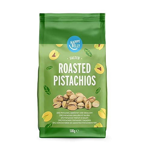 Marca Amazon - Happy Belly Pistachos tostados y salados, 2x500g