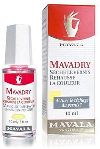 Mavala Mavadry Secante de Esmalte de Uñas. Top Coat para Secar el Esmalte en Segundos. Fija y Realza el Brillo de la Uña - 10 ml