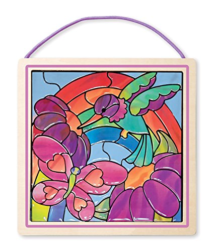 Melissa & Doug- Jardín Arco Iris Vitrales Fáciles, Multicolor (14264)