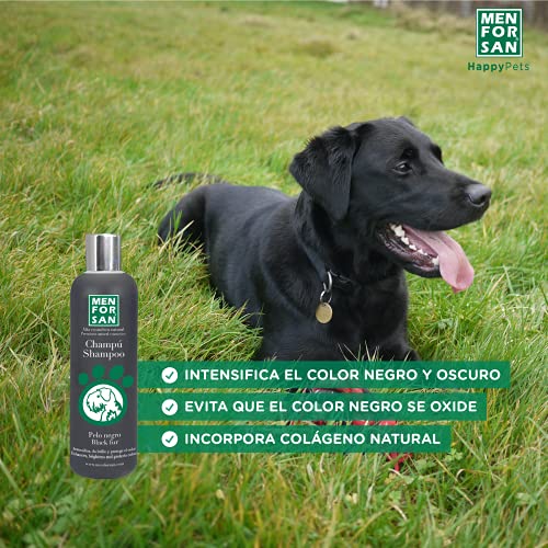 MENFORSAN Champú Perros Pelo Negro 1L, Intensificador del Color