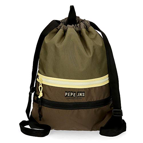 Mochila Saco Pepe Jeans Caden, Verde, 35x46 cm