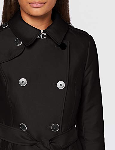 Morgan 201-gustav.n Trenchcoat, Negro, 34 para Mujer