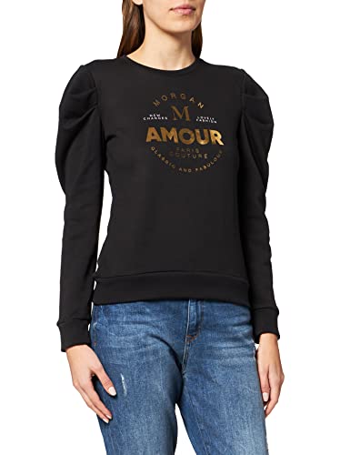 Morgan T-Shirt 212-TLOVE Suter, Negro, XS para Mujer