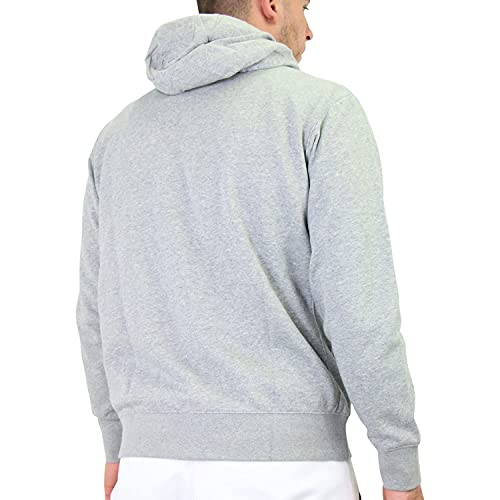 NIKE Club Hoodie Ft Sudadera con Capucha y Cremallera Completa, Hombre, Gris (Dk Grey Heather/Matte Silver/White), XS