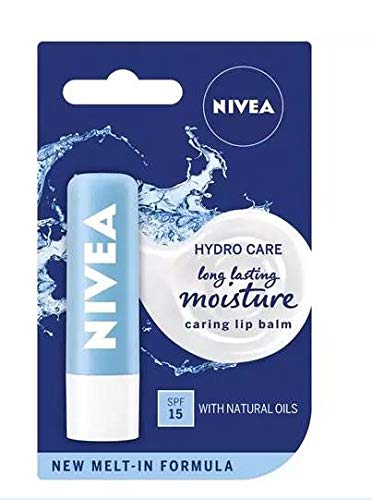 Nivea Hydro Care SPF 15 cuidado Lip Balm, 4,8 g, Paquete de 12