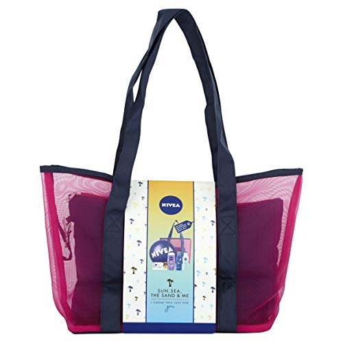 Nivea Juego de regalo para el sol, bolsa de playa con 6 artículos